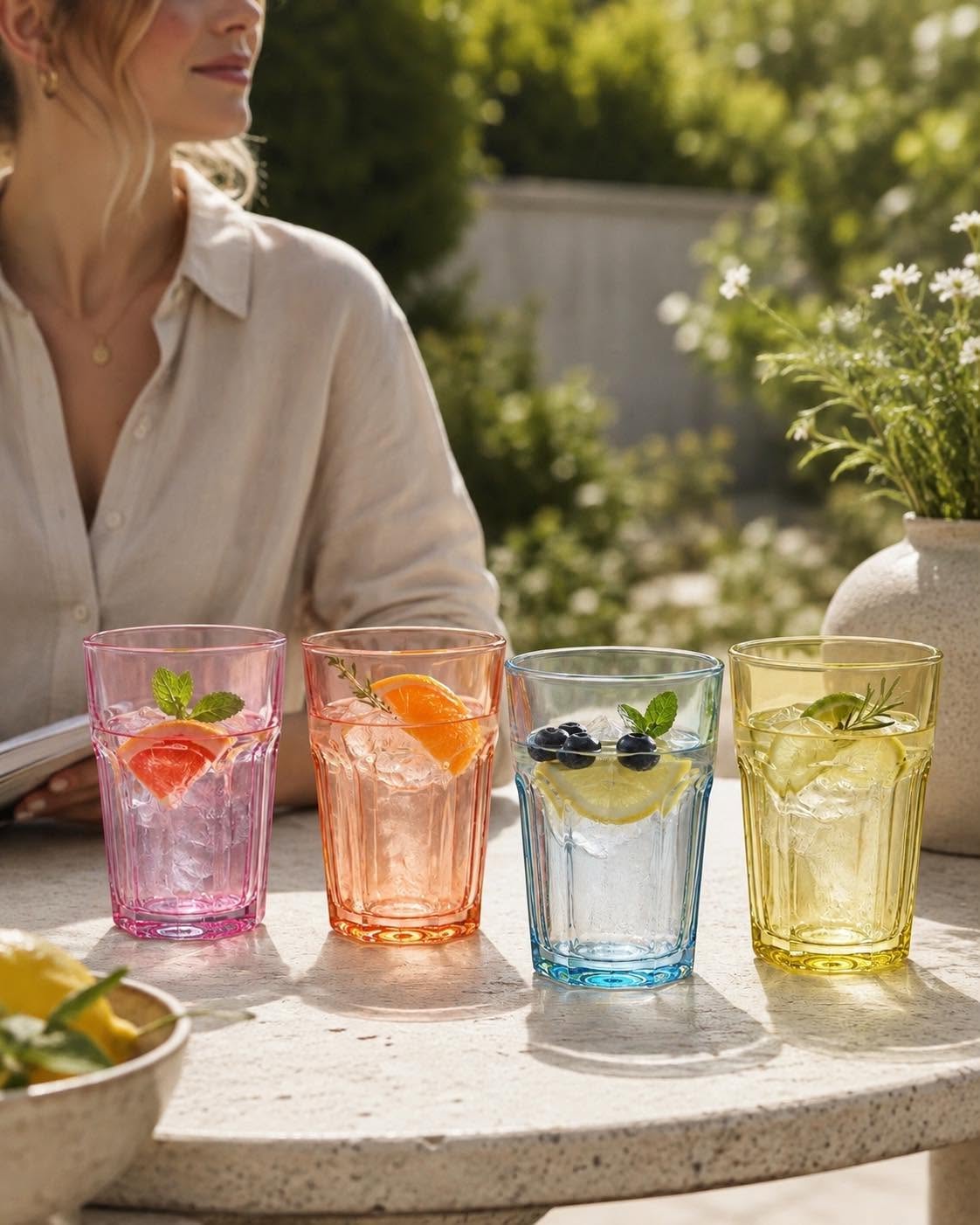 Drinkglazen COLOR - Set van 4 stuks