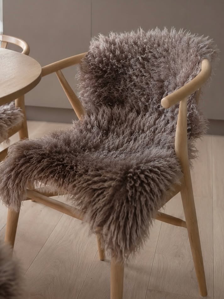 Imitatie lamsvacht - Taupe