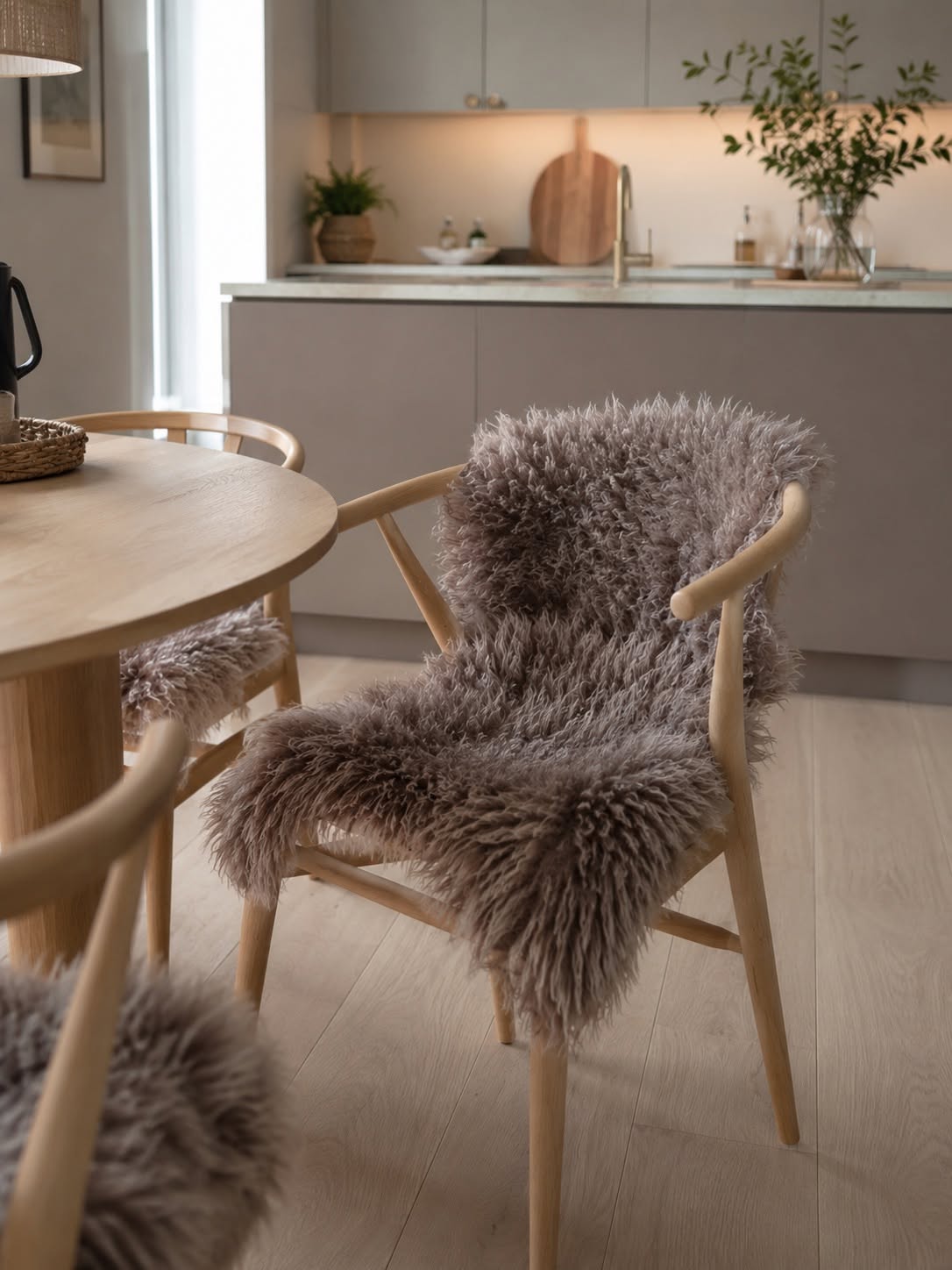 Imitatie lamsvacht - Taupe