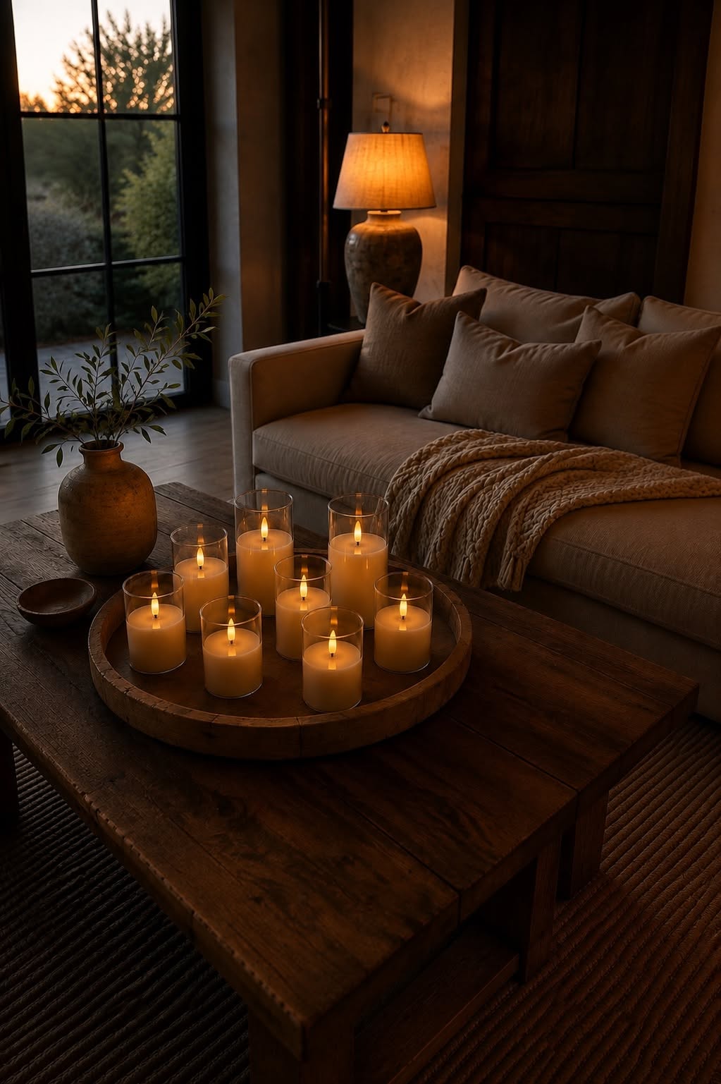 Led licht in glas - meerdere maten