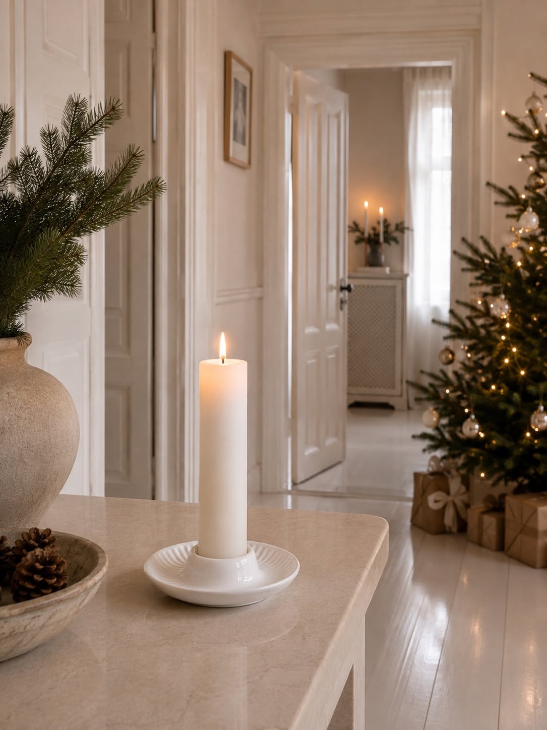Kandelaarschaal White