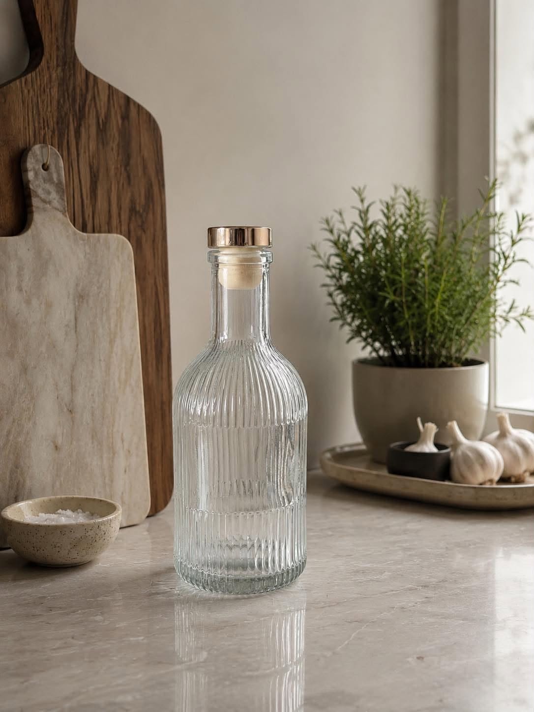 Fles met metalen deksel