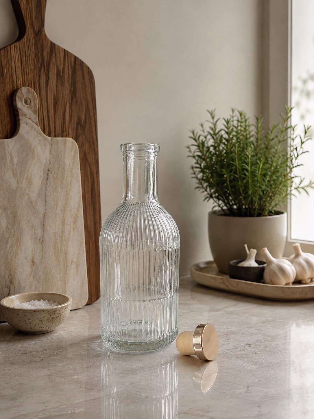 Fles met metalen deksel