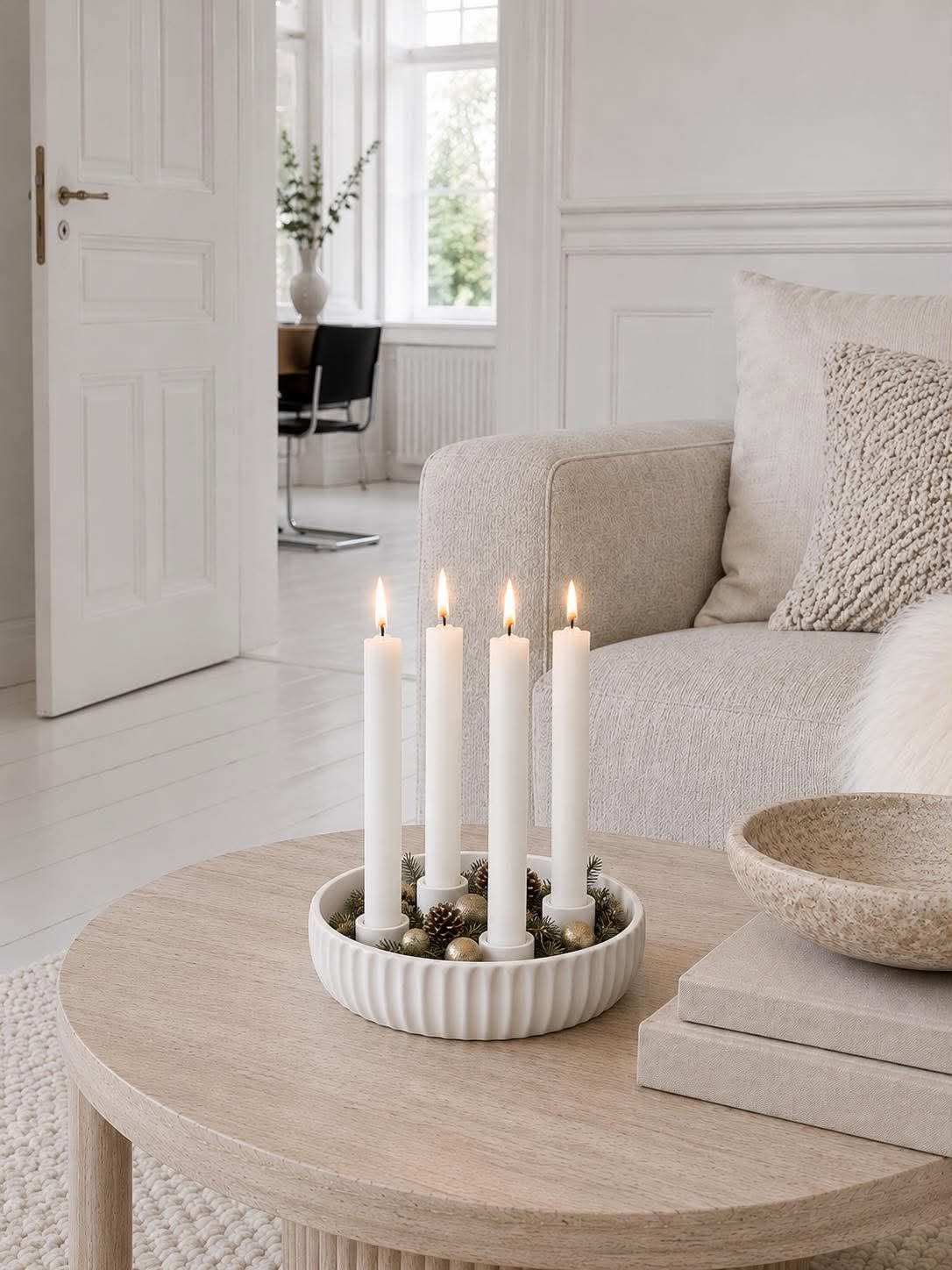 Adventskandelaar - white