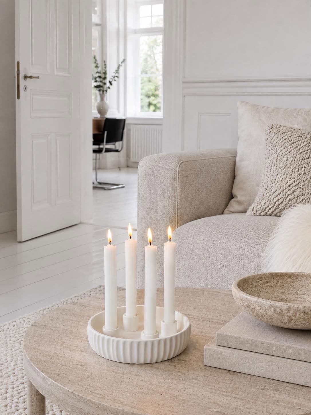 Adventskandelaar - white