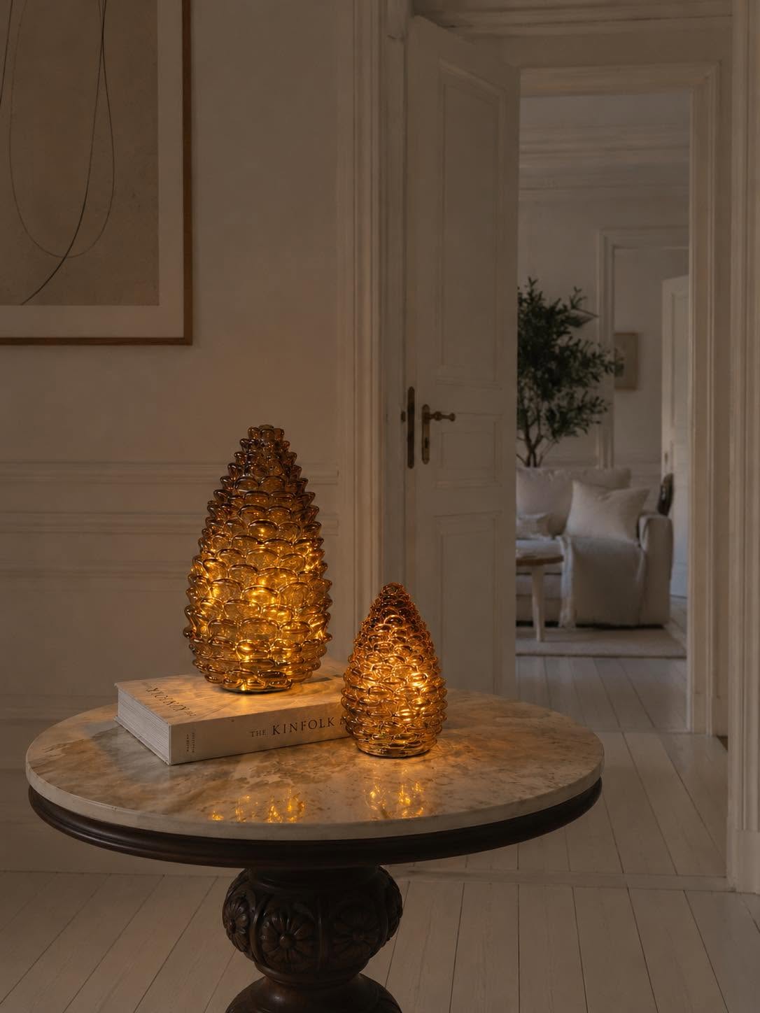 Dennenappel met ledlicht - meerdere maten