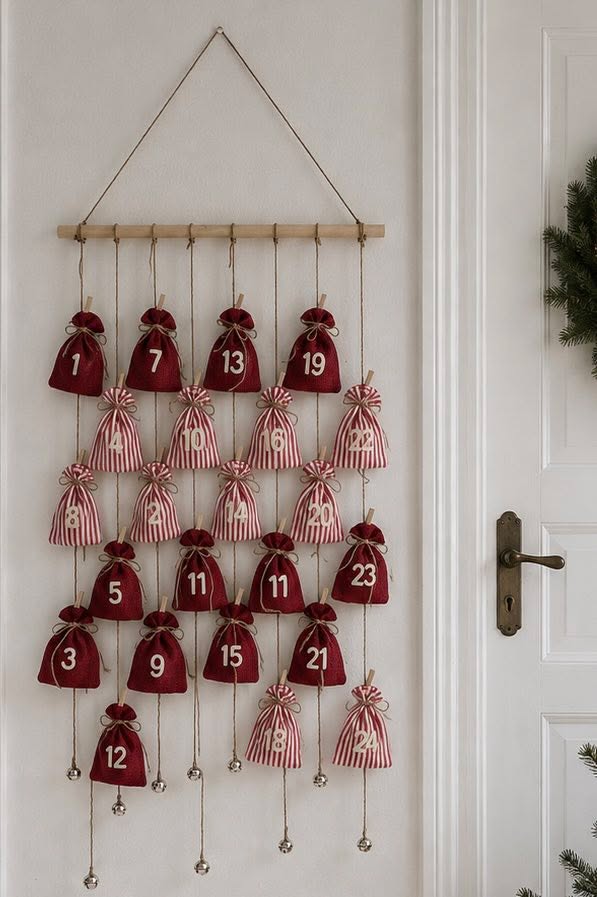 Adventskalender met ophanging