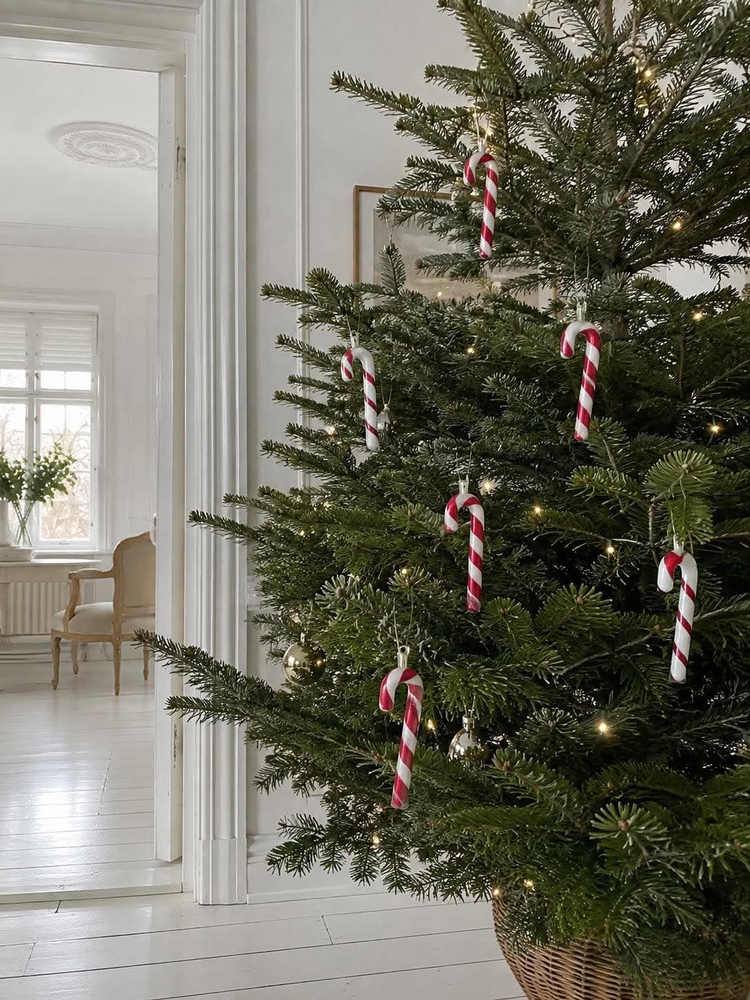 Kerststok met ophanglus - 6 st.
