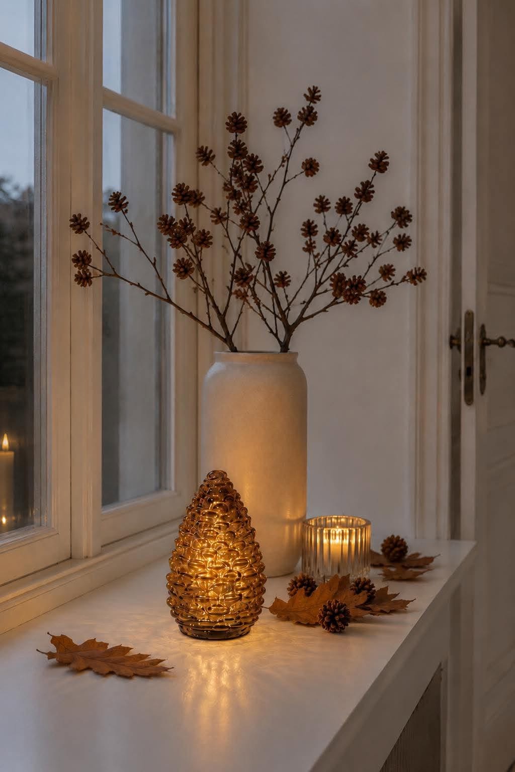 Dennenappel met ledlicht - meerdere maten