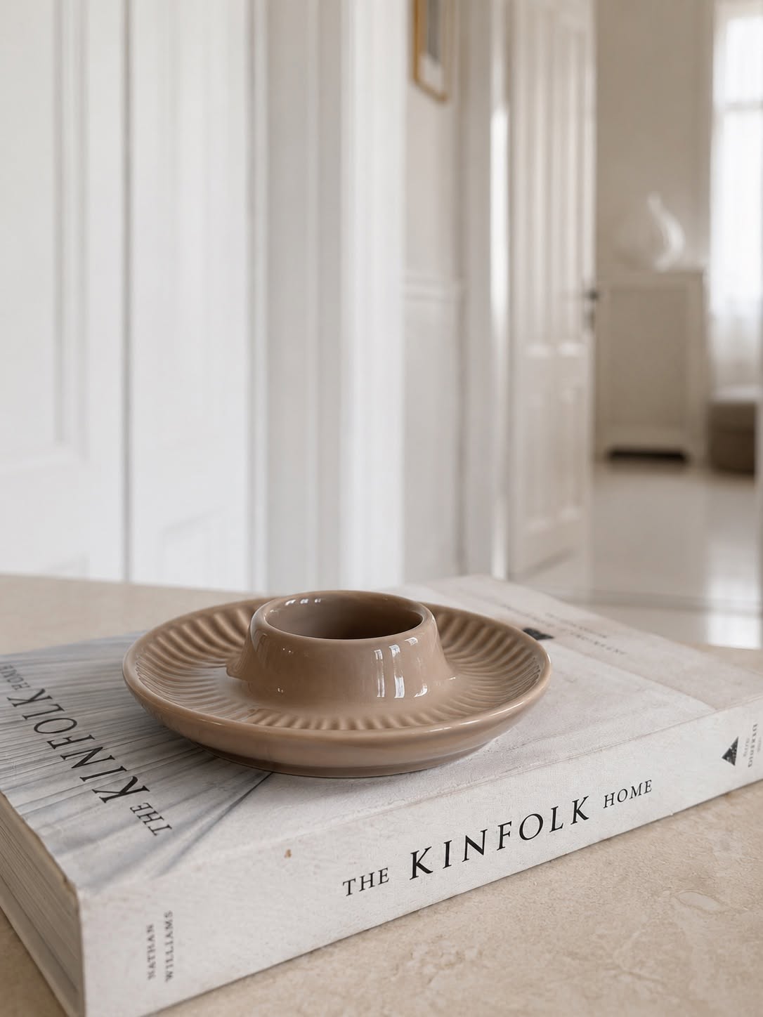 Kandelaartje voor kaarsen dia 5 cm - Nature brown