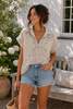 Blouse bandana katoen gaas - Beige