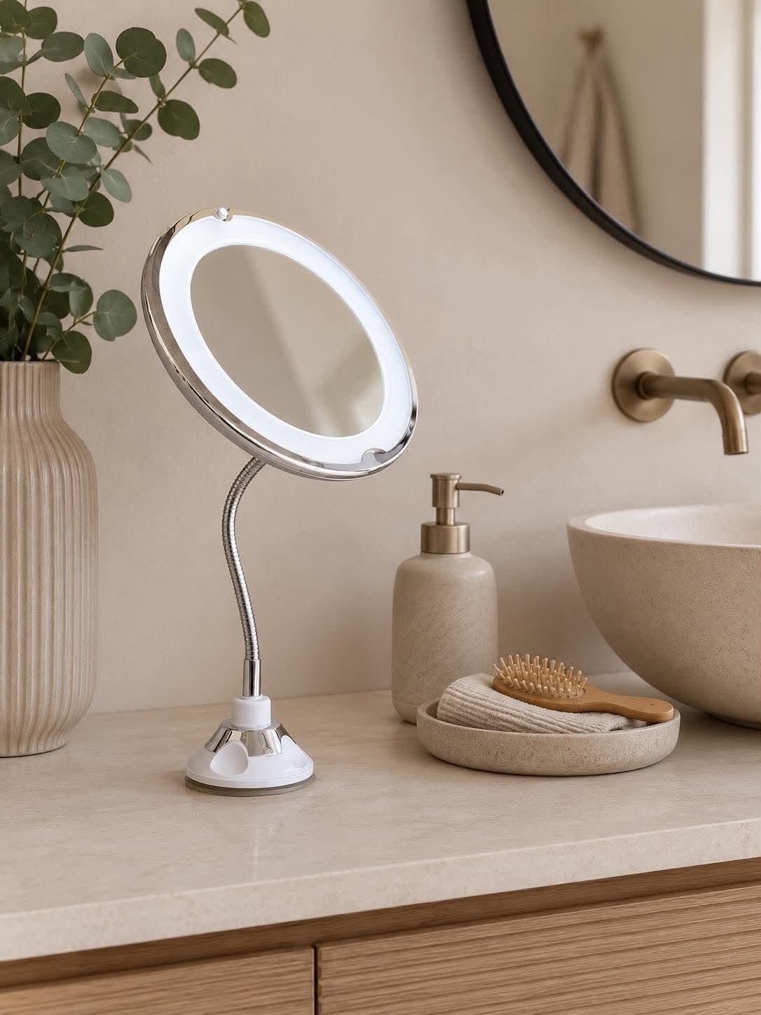 Make-upspiegel met licht