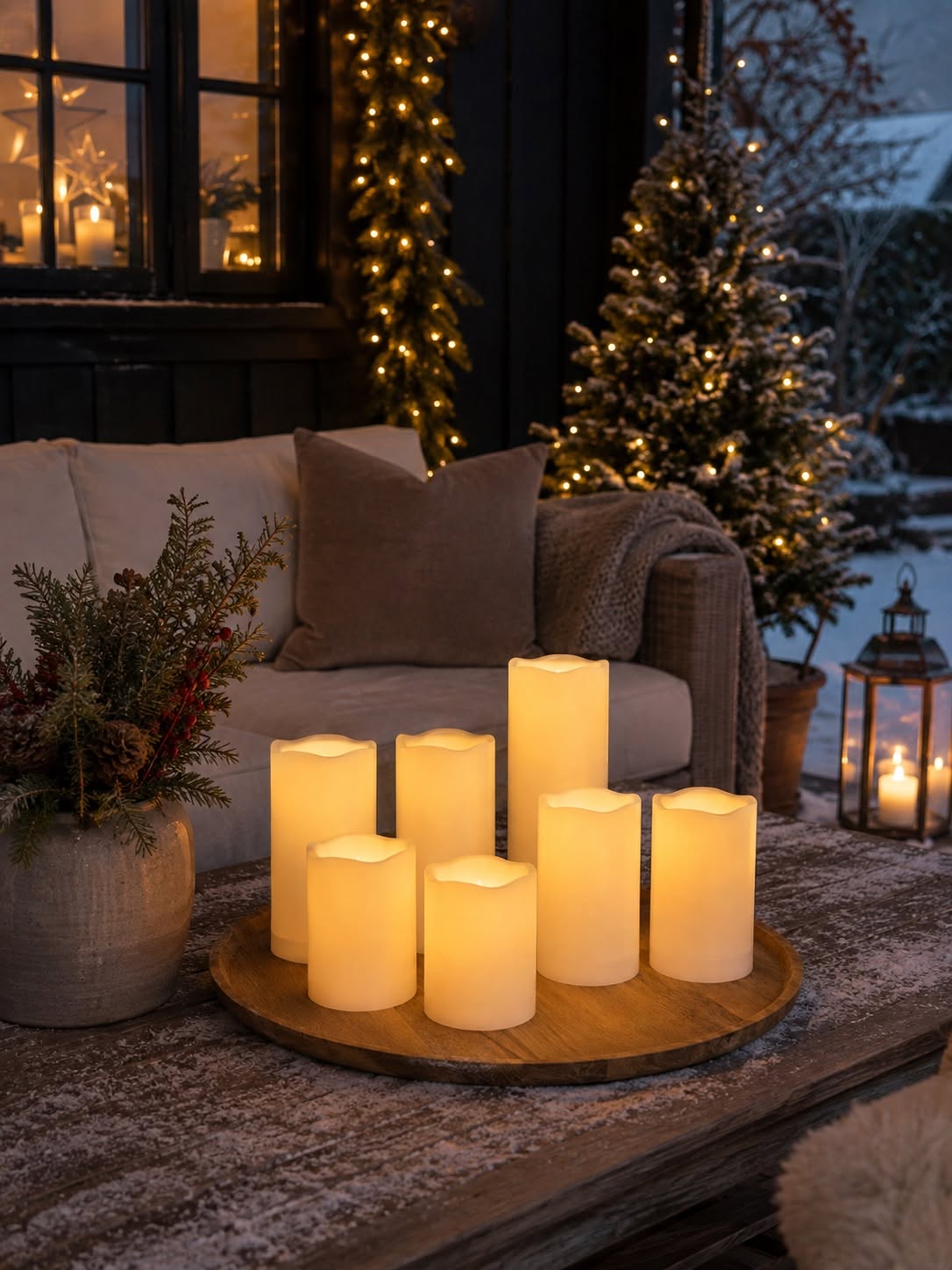 XL Lichtset 7 stuks stompkaarsen
