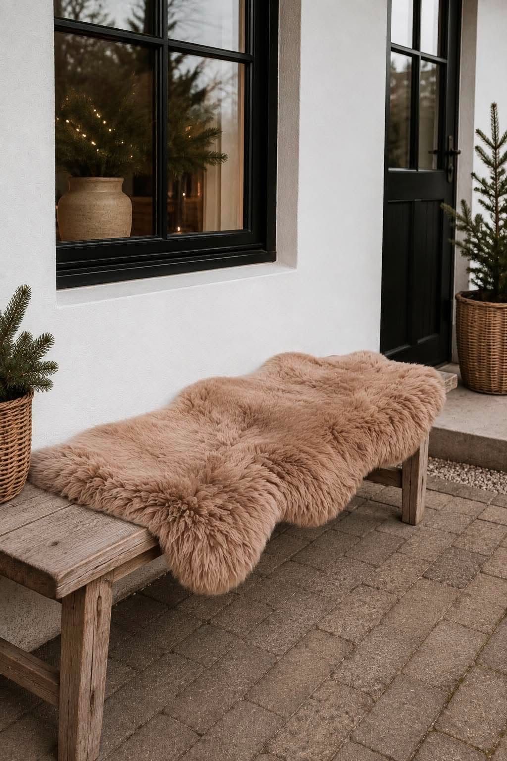 Lamsvel – Taupe 140cm