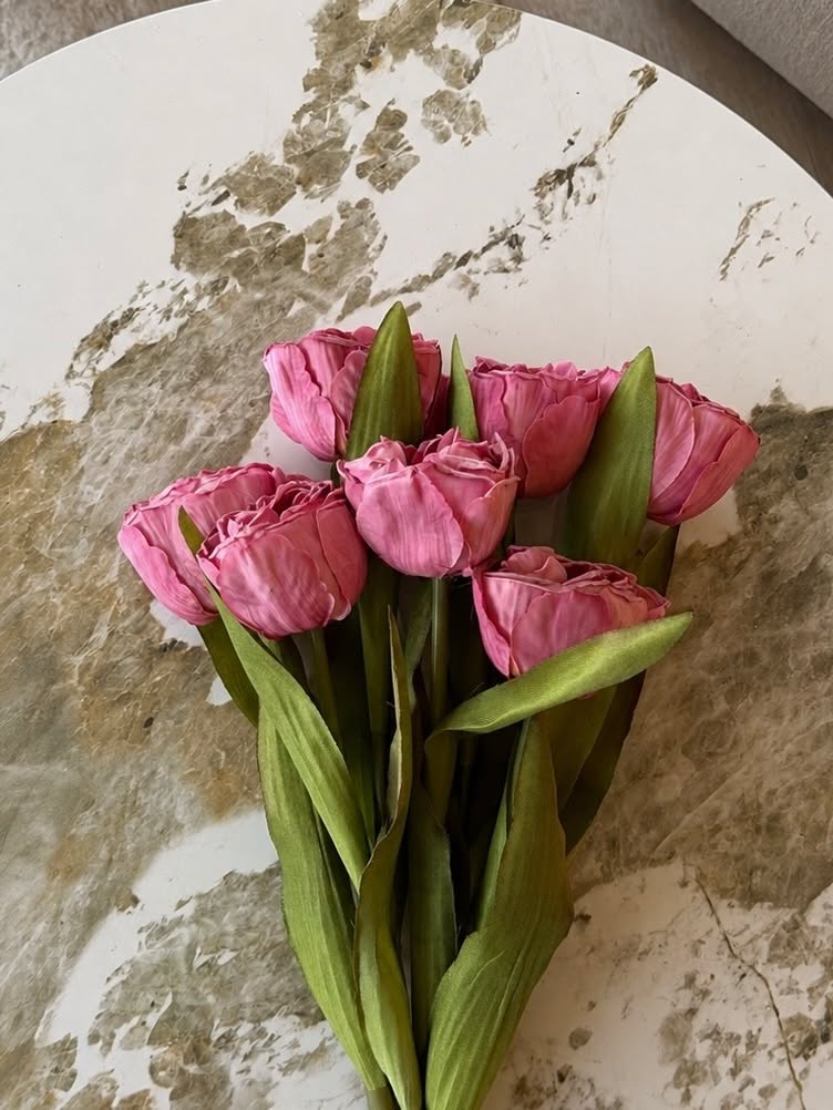 Boeket zijde Tulipan - Roze