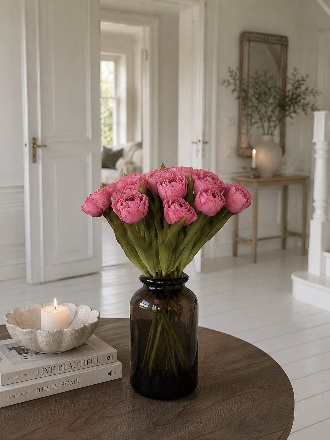 Boeket zijde Tulipan - Roze