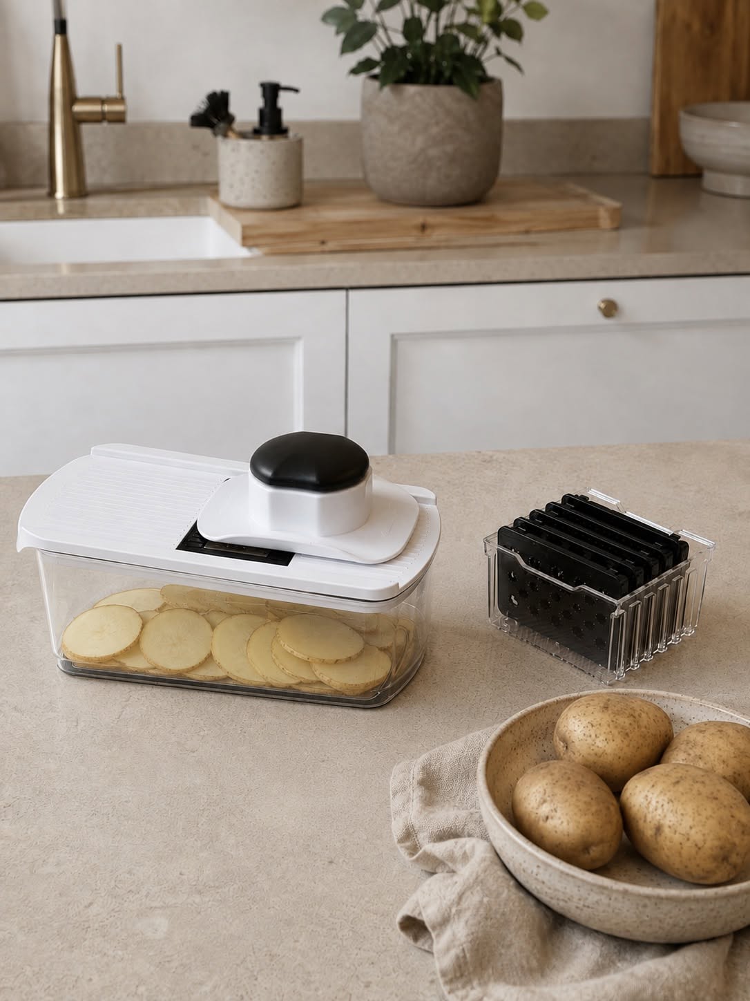 Mandoline - Ink-box en 6 verschillende messen