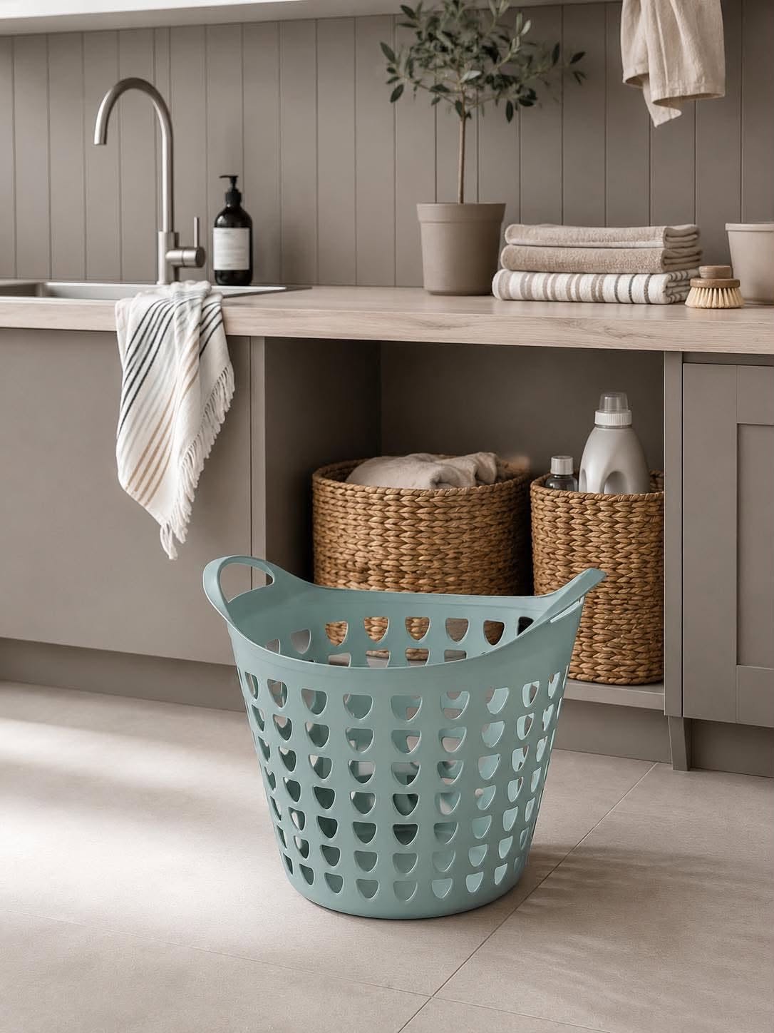 Wasmand - Dusty green