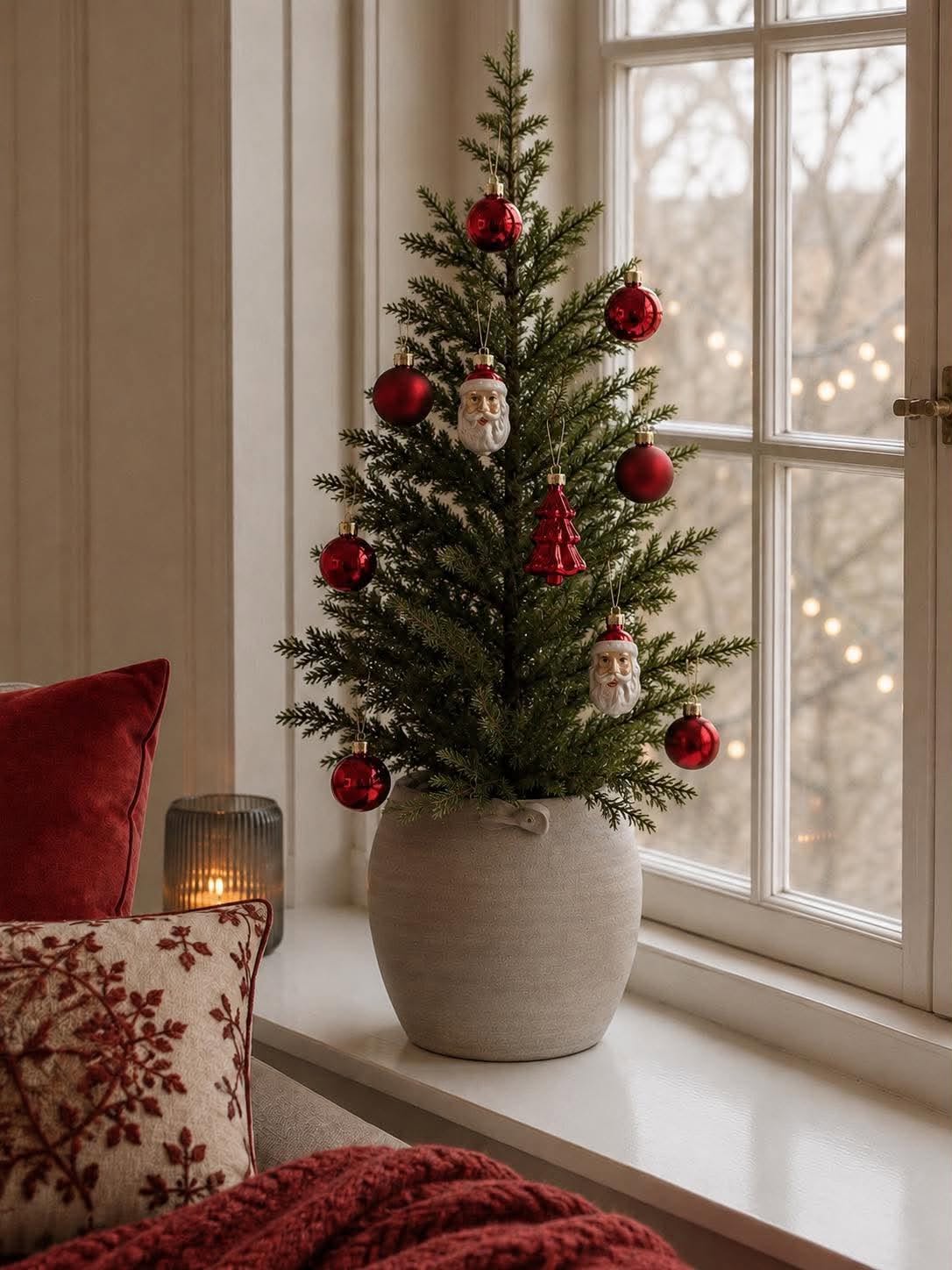 Mini kerstballen - Rood