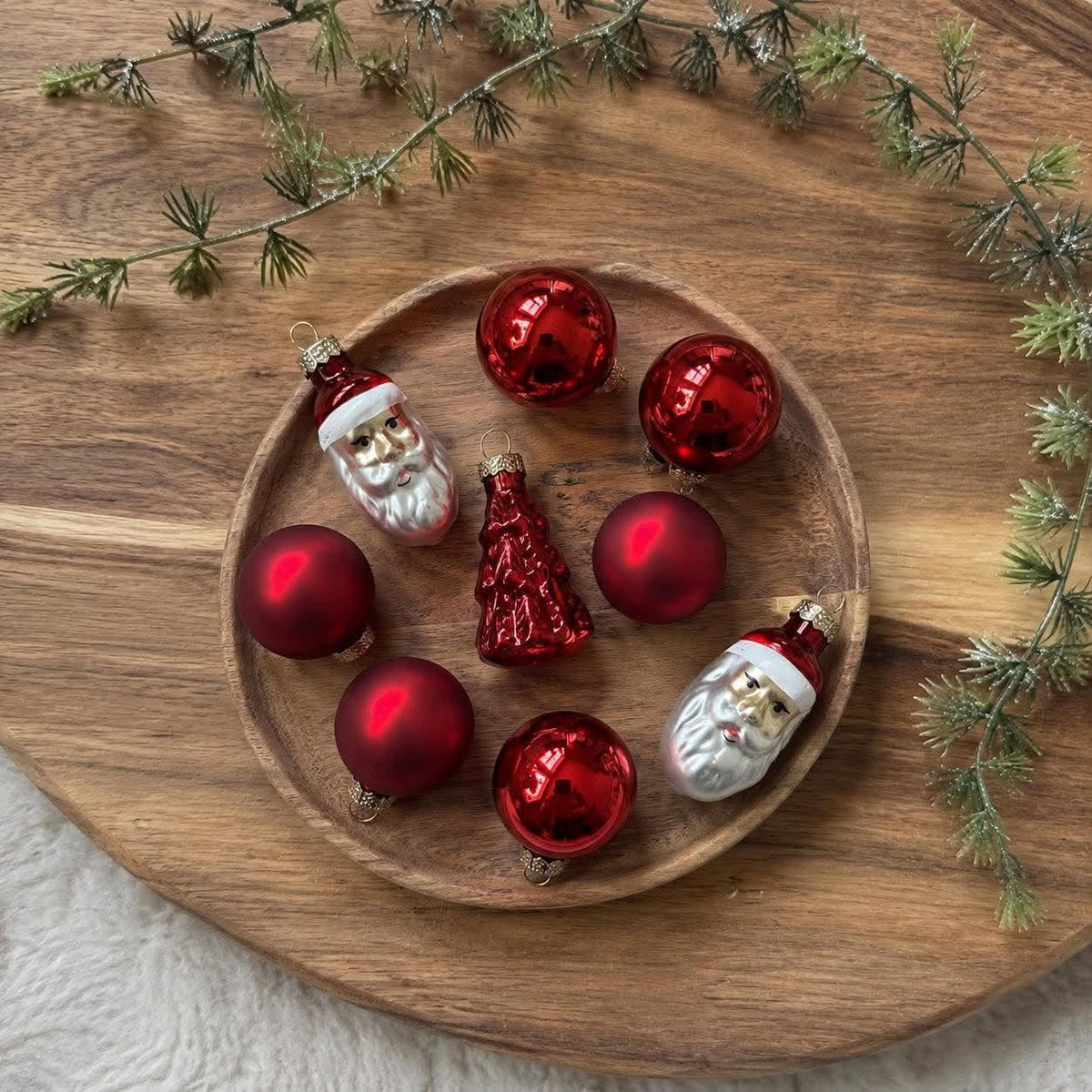 Mini kerstballen - Rood