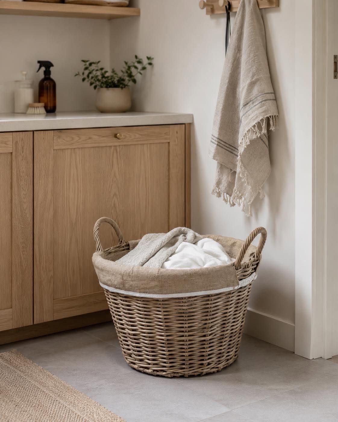 Wasmand met handgreep
