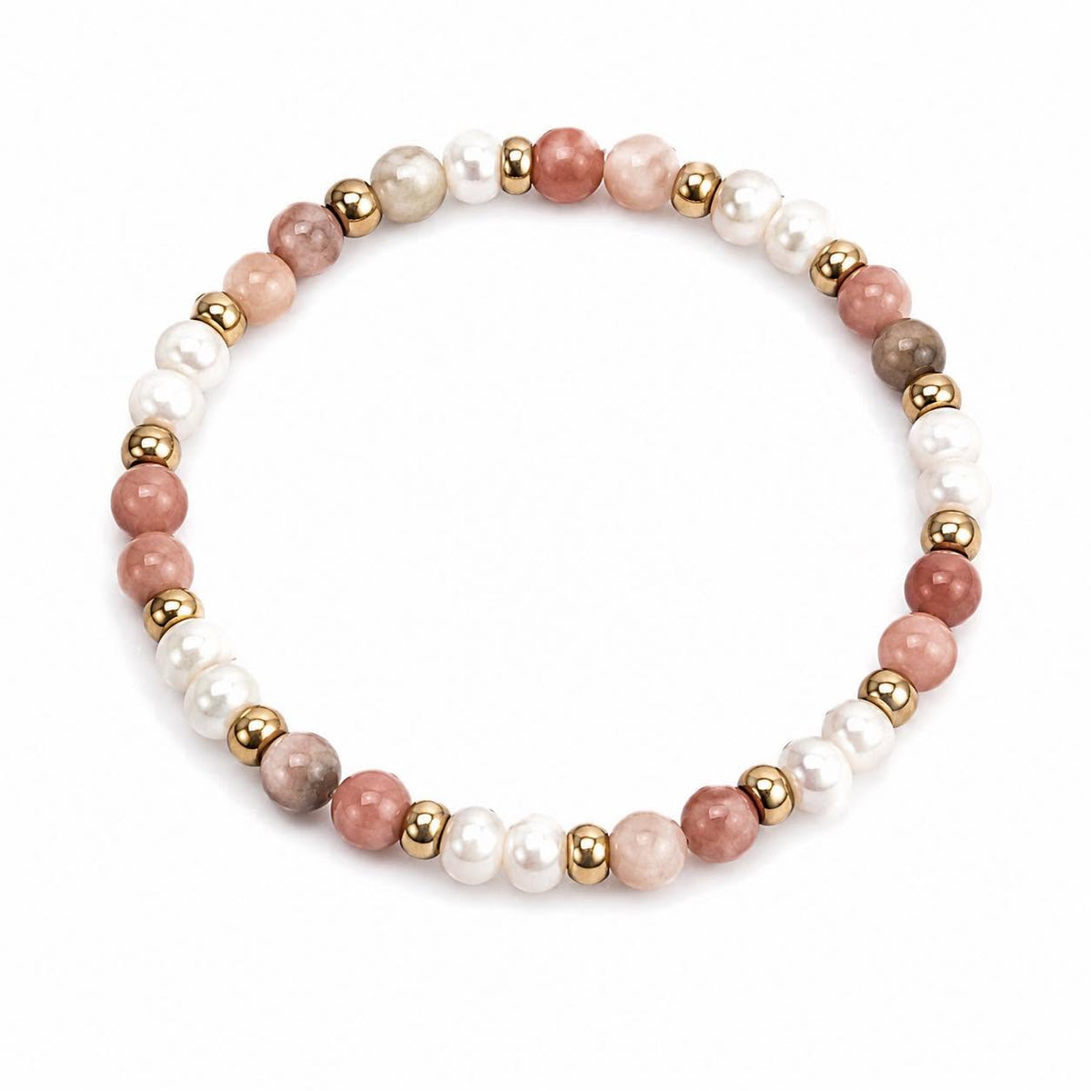 Armband Asta - Natuursteen goudkleurig
