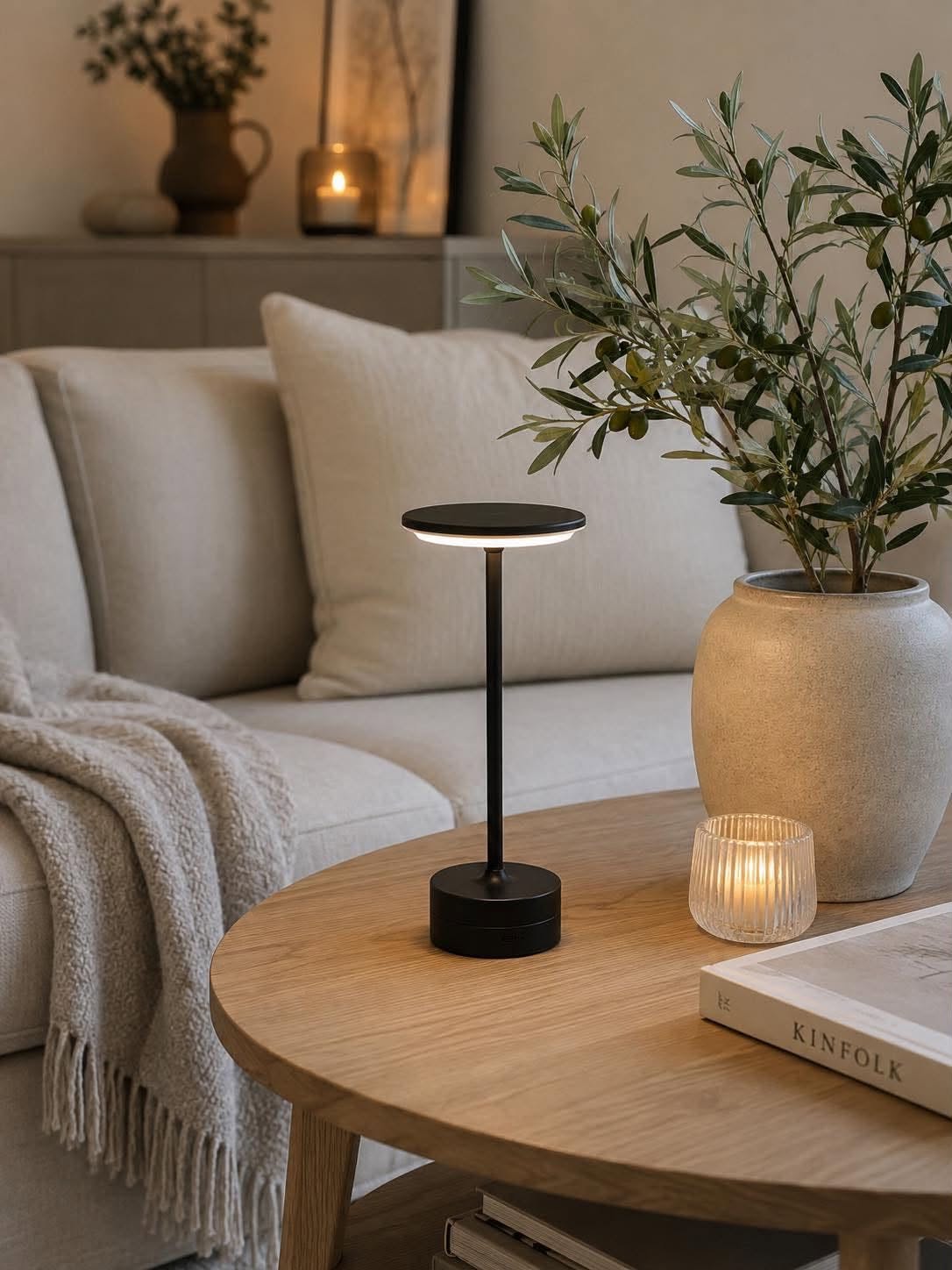 Oplaadbare LED tafellamp – Lux Black