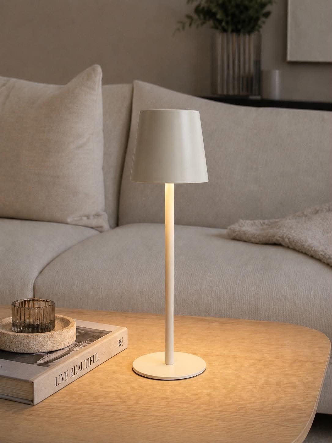 Oplaadbare lamp - Cream