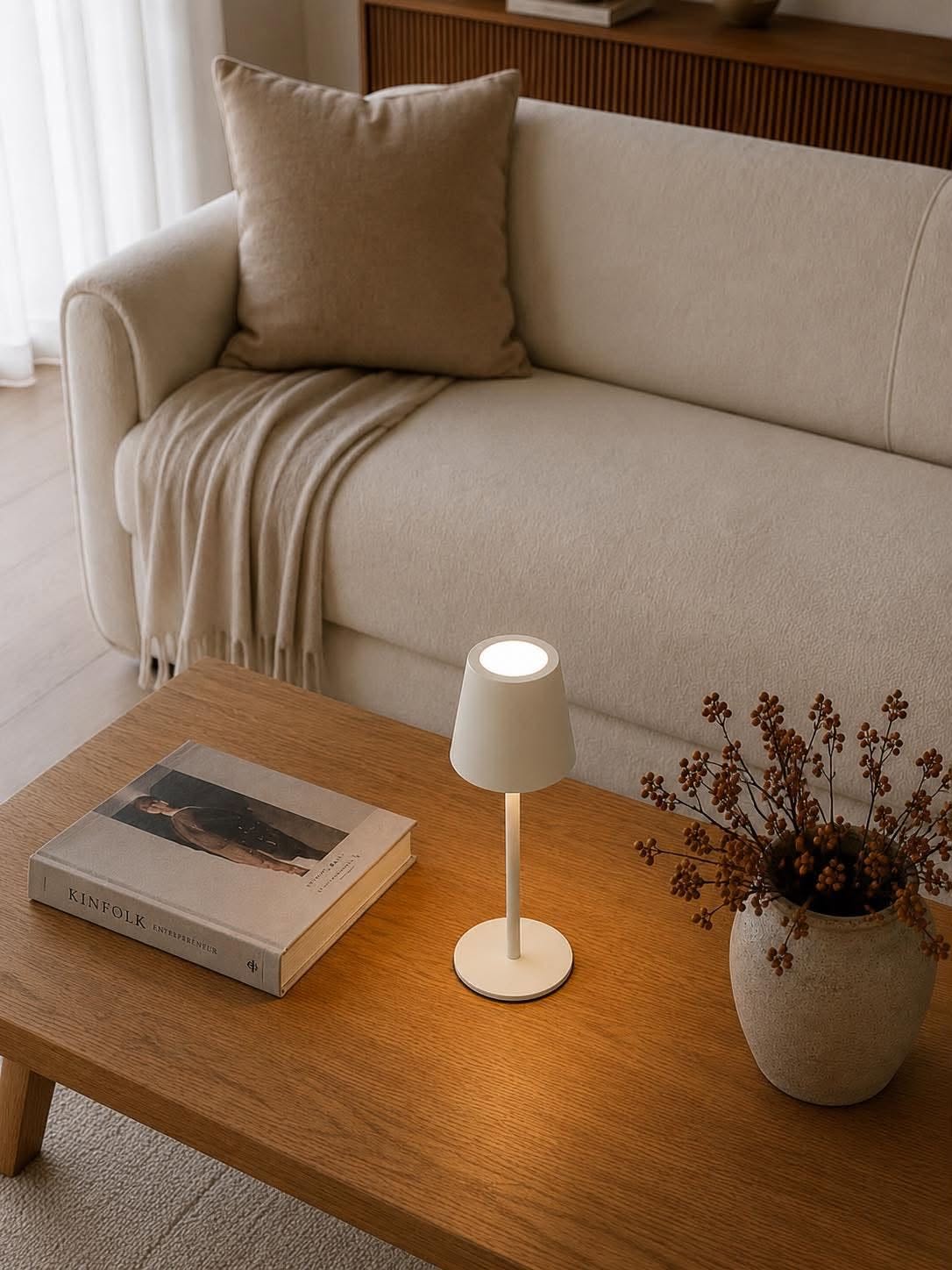 Oplaadbare lamp - Cream