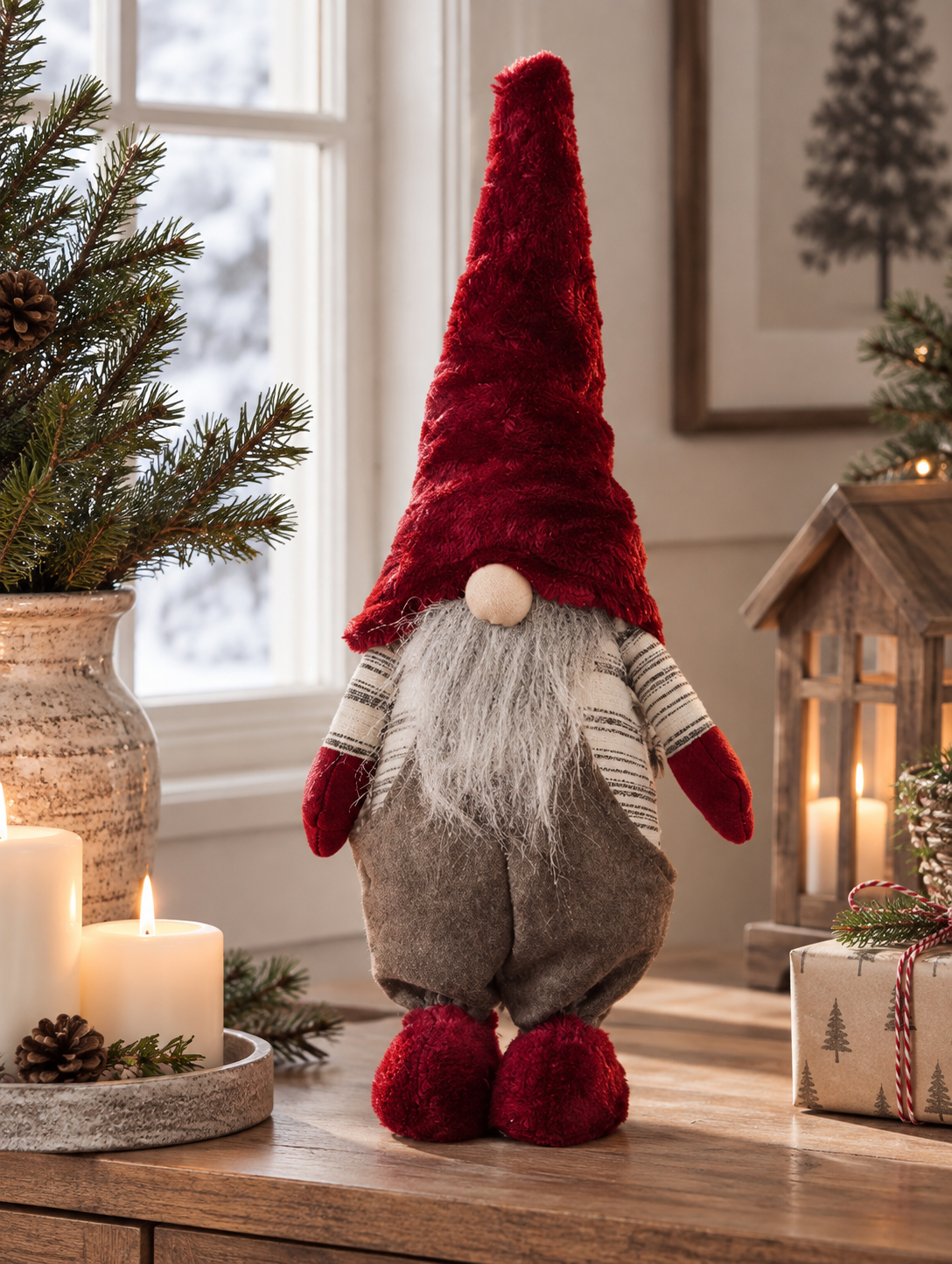 Kerstman met baard - Staand