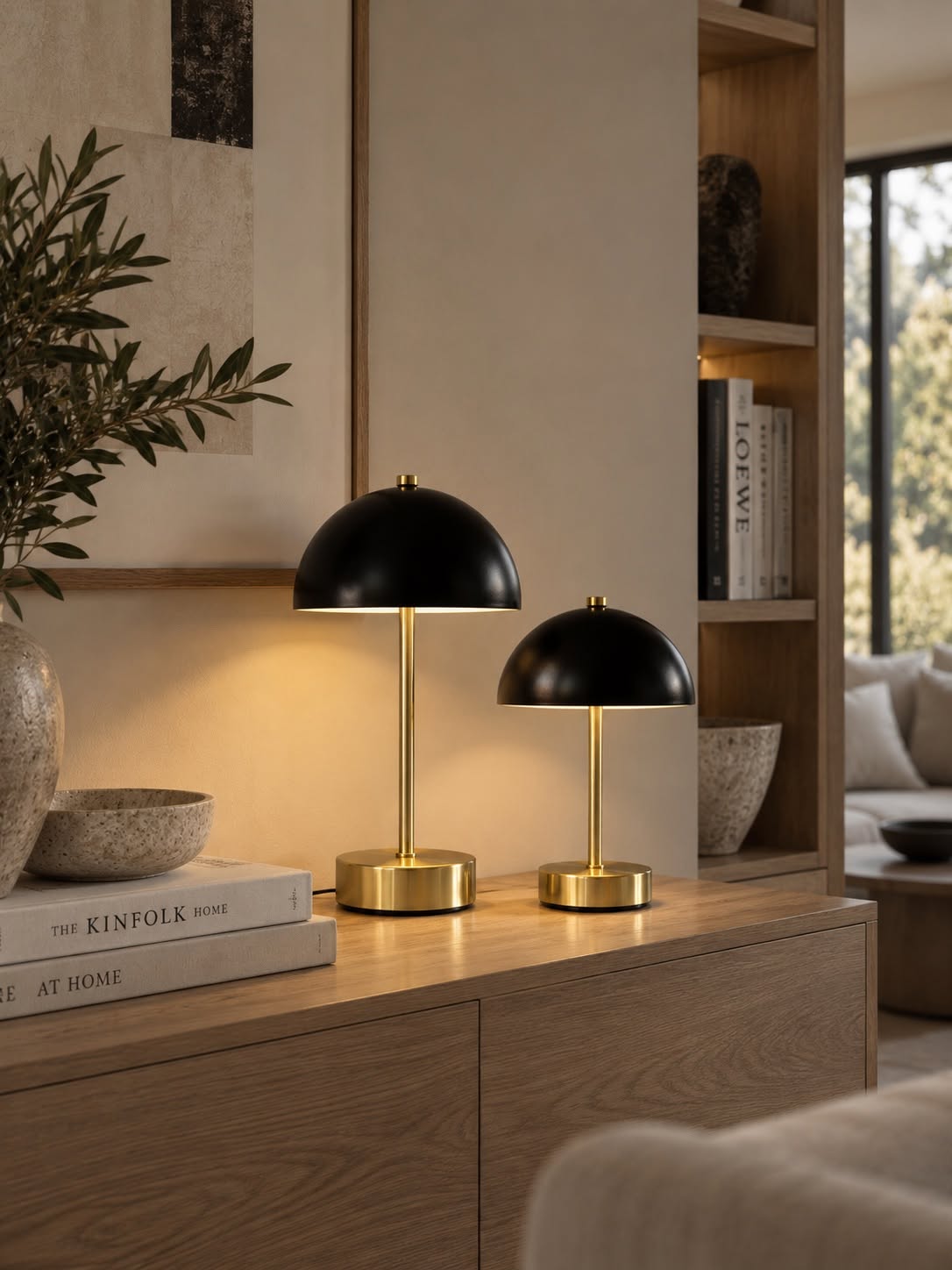 Tafellamp Black / Golden - meerdere formaten