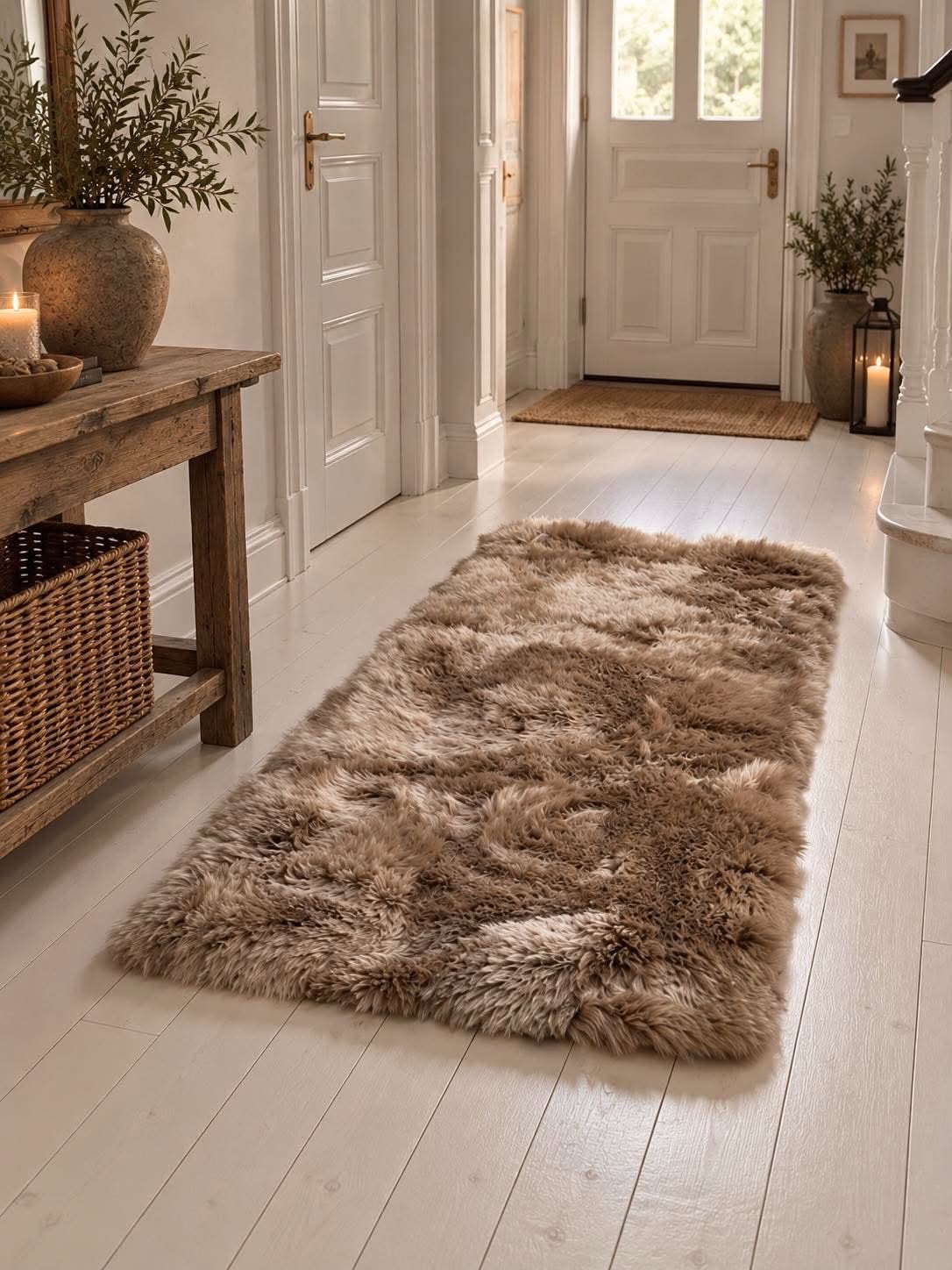 Vloerkleed van schapenvacht - 70x140 Taupe