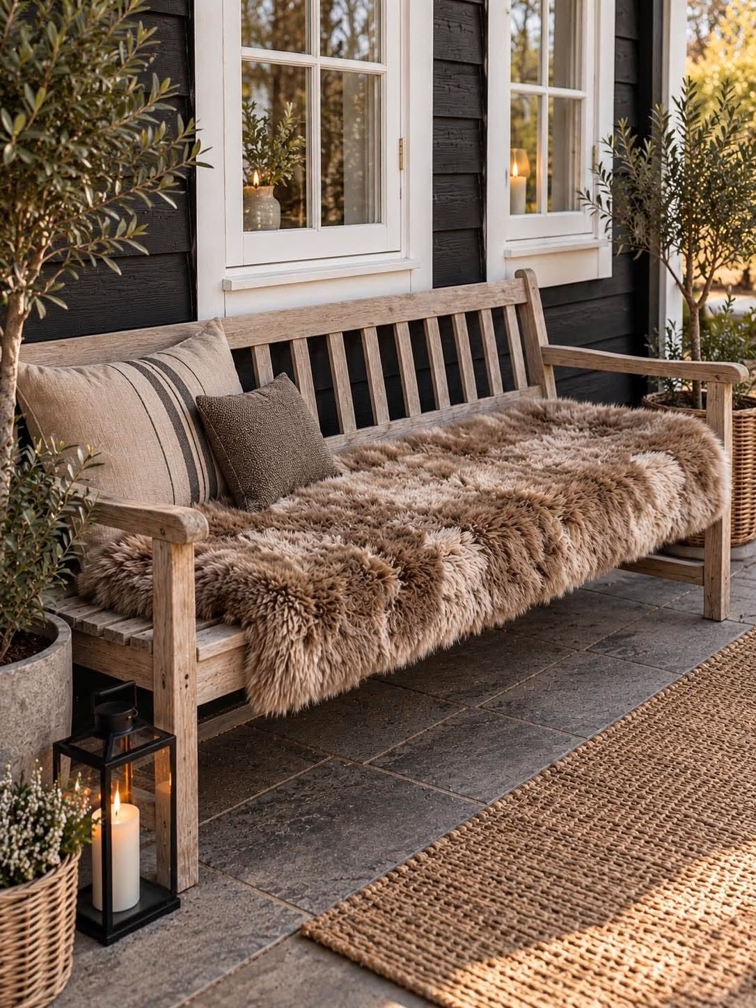 Vloerkleed van schapenvacht - 70x140 Taupe