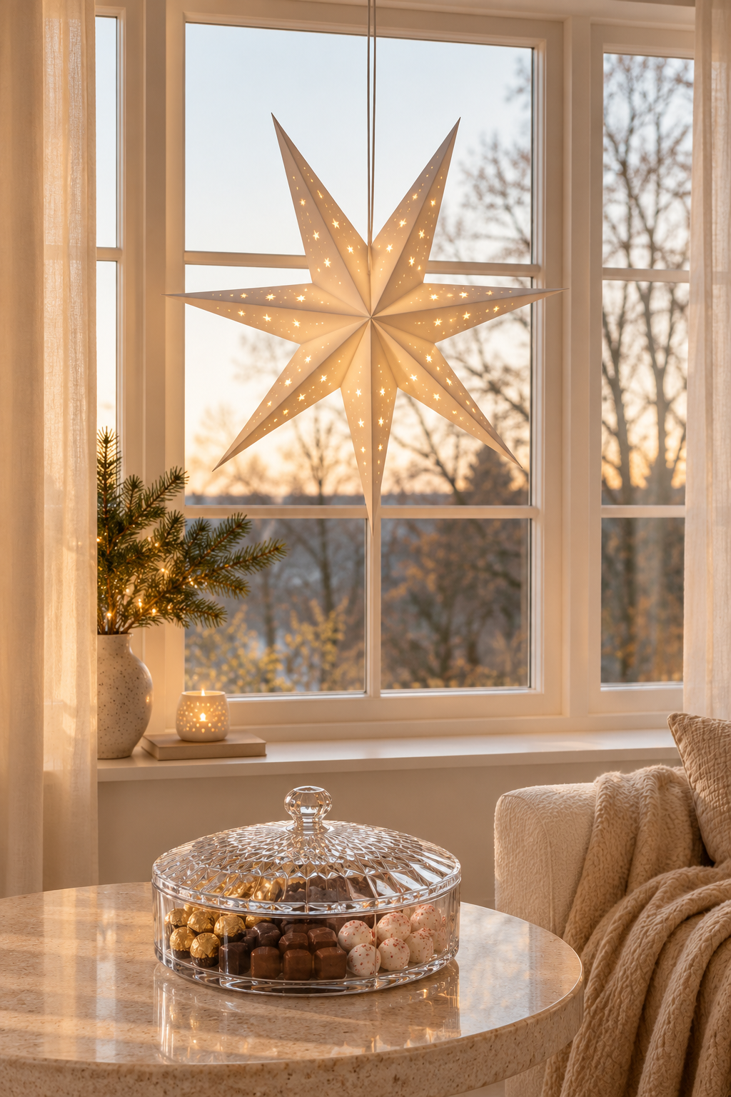 Ster 60 cm met licht en timer