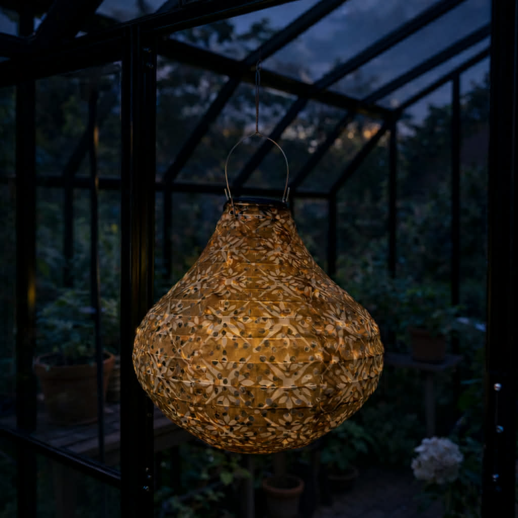 Lamp met zonnecellen Pear - SUMMER GOLD