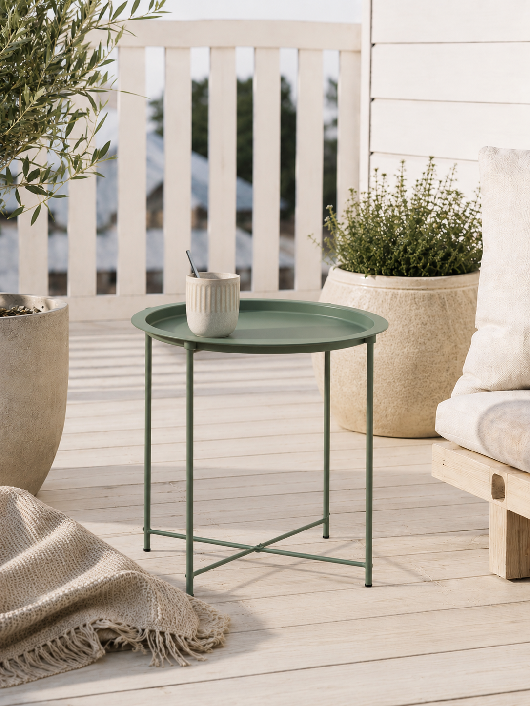 Dienbladtafel - Groen metaal