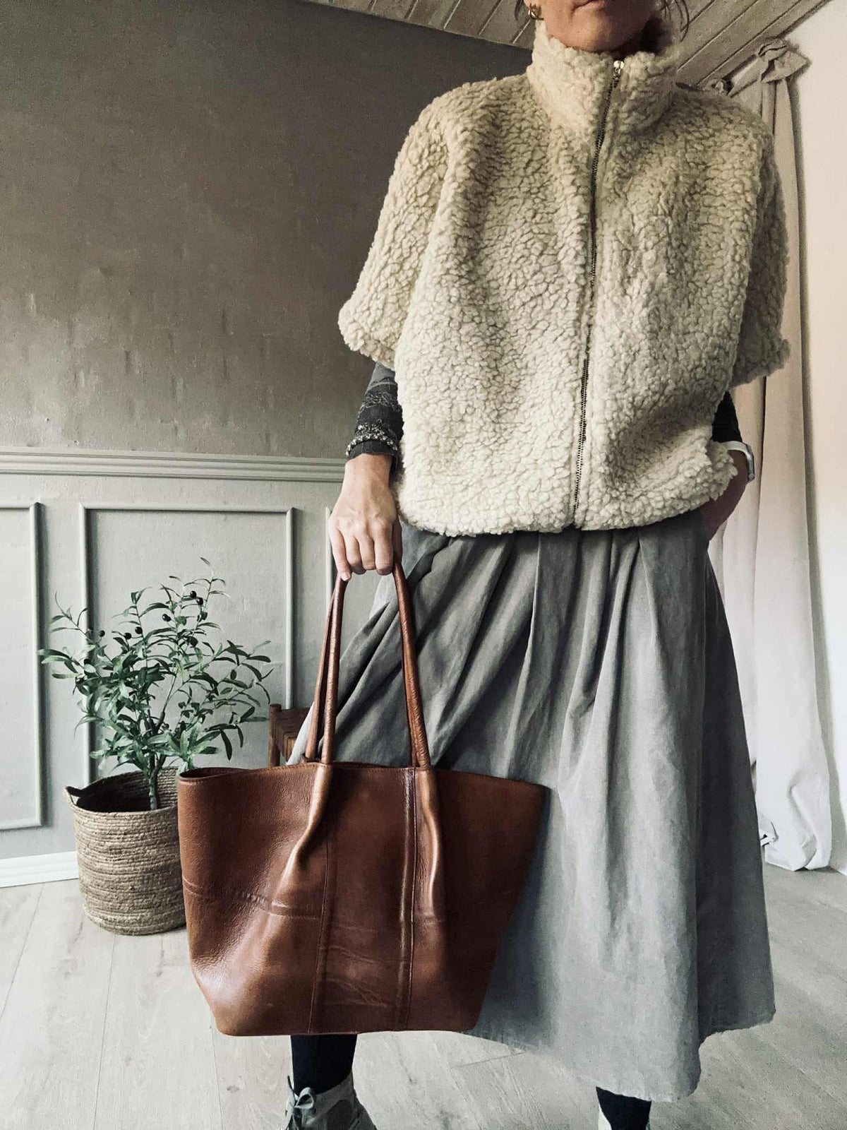 Gilet Teddy beige