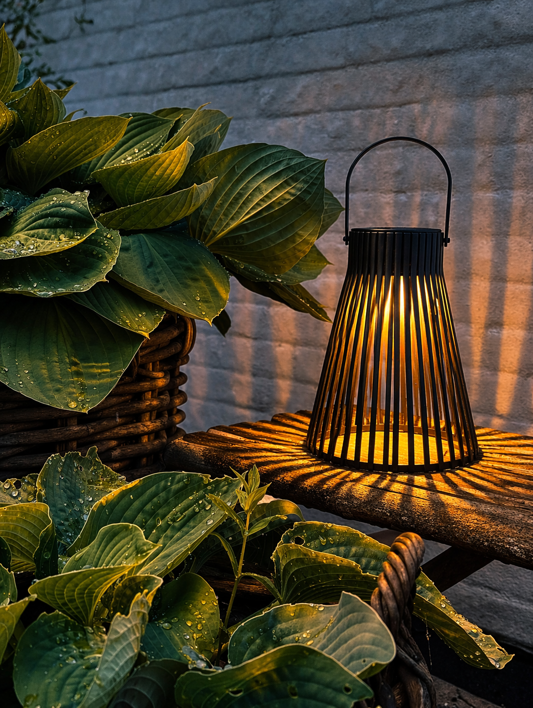 Lantaarn met zonnecellen - GARDEN BLACK 24cm