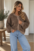 Cardigan Mille gestreept - Dark brown