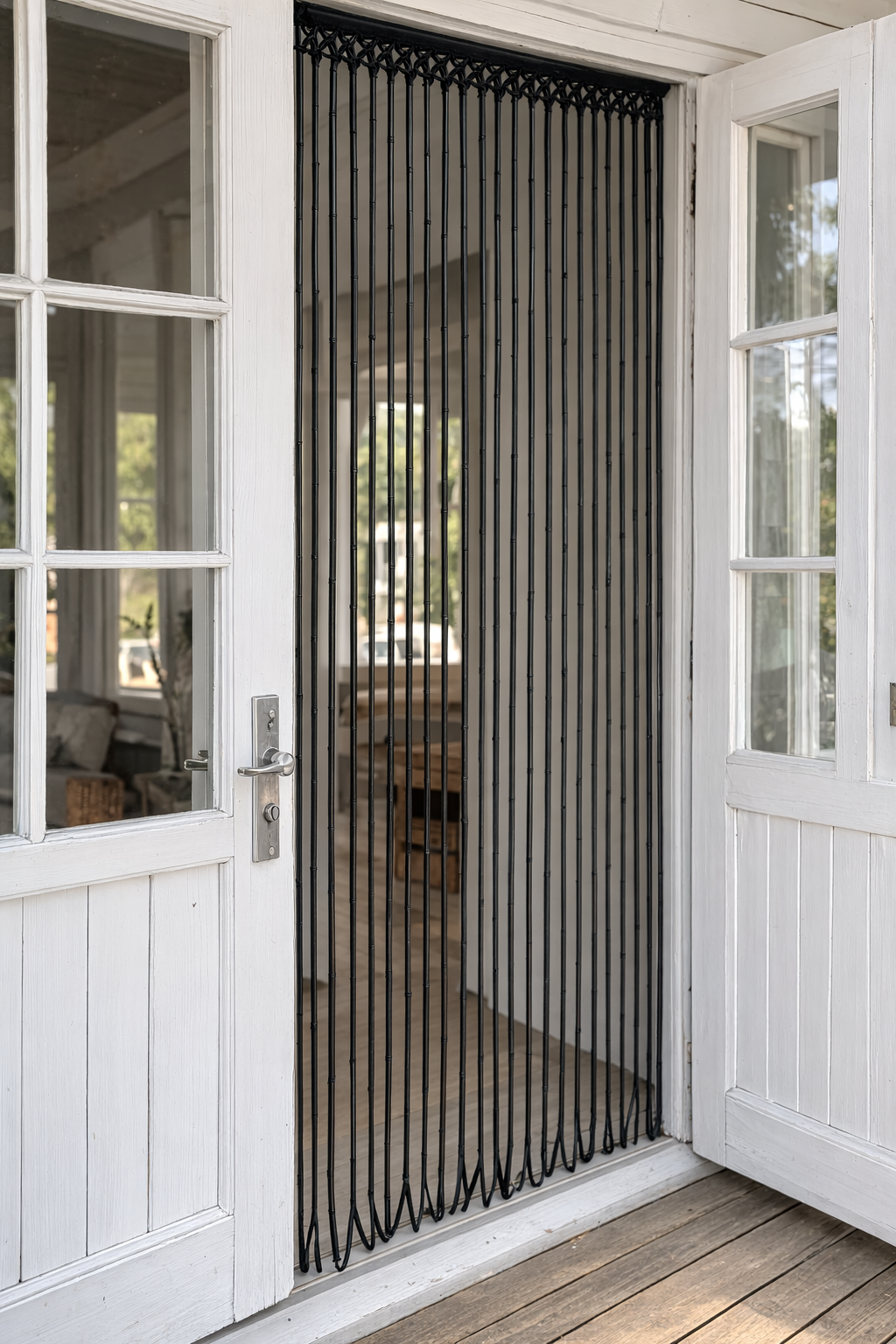 Voorhang in Bamboe Zwart - 90x180