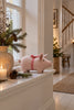Kerstvarken met strik - Roze