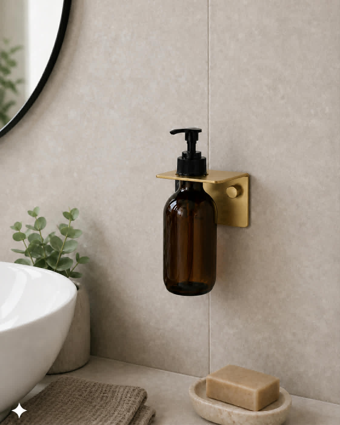 Ophanging voor dispenser - Messinglook
