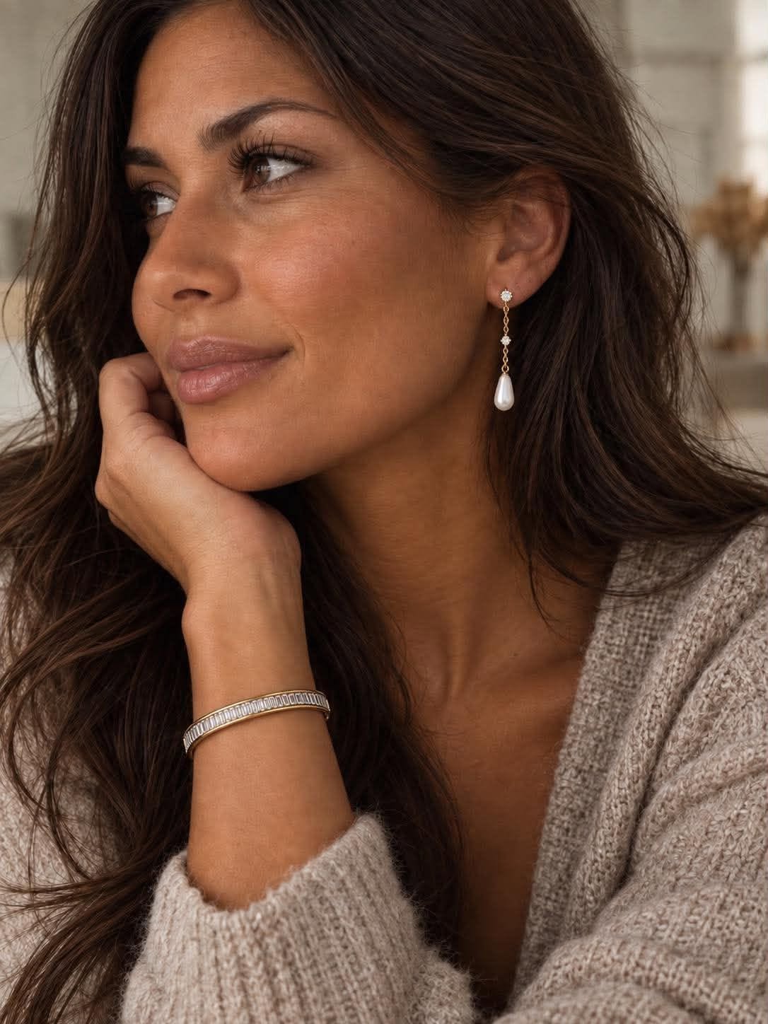 Oorbellen Mischa 18K verguld sterling zilver