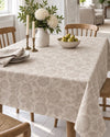 Tafelkleed JACQUARD flower - Zand