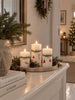 LED stompkaarsen kerst - set van 3 stuks