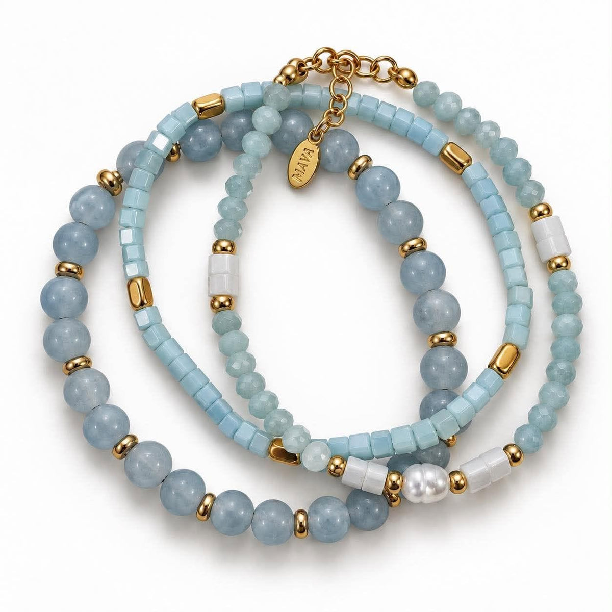 Armband GISELE Skyblue – Set van 3 stuks