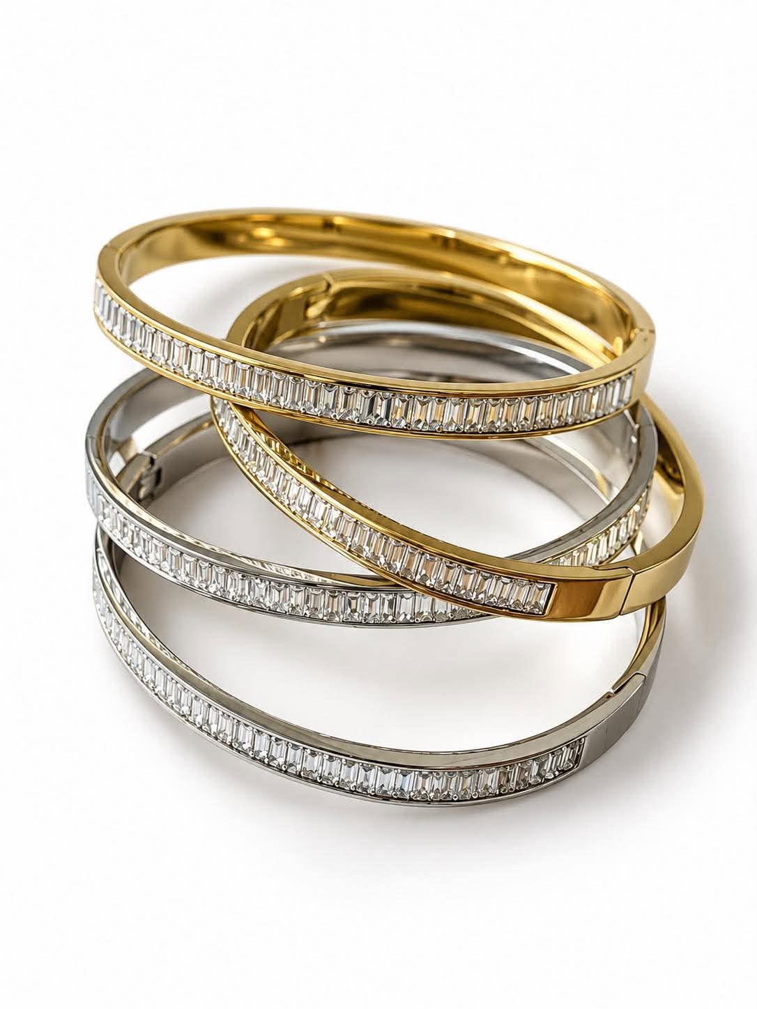 Armring FILUCA - roestvrij staal - CZ