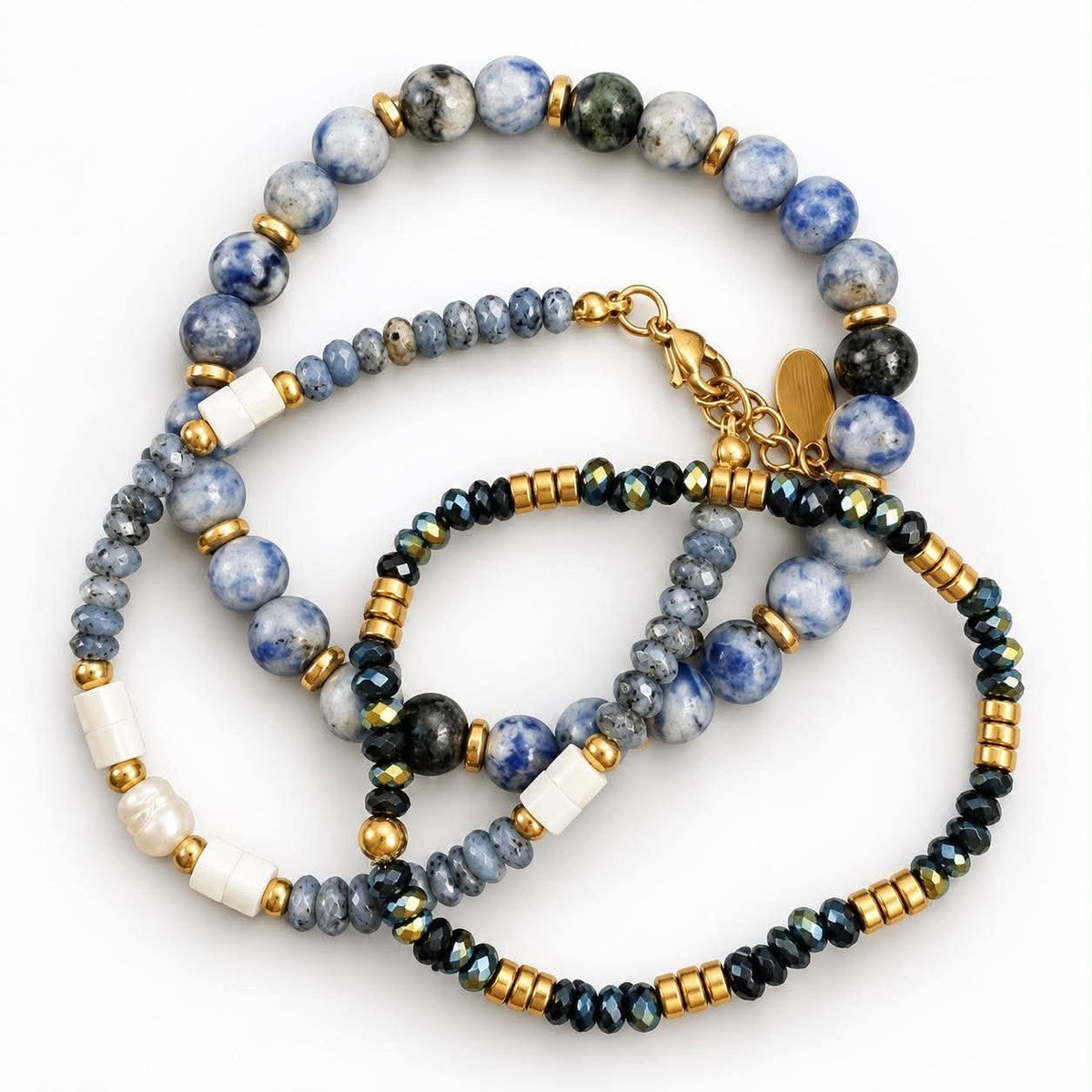 Armband GISELE Blue mix – Set van 3 stuks