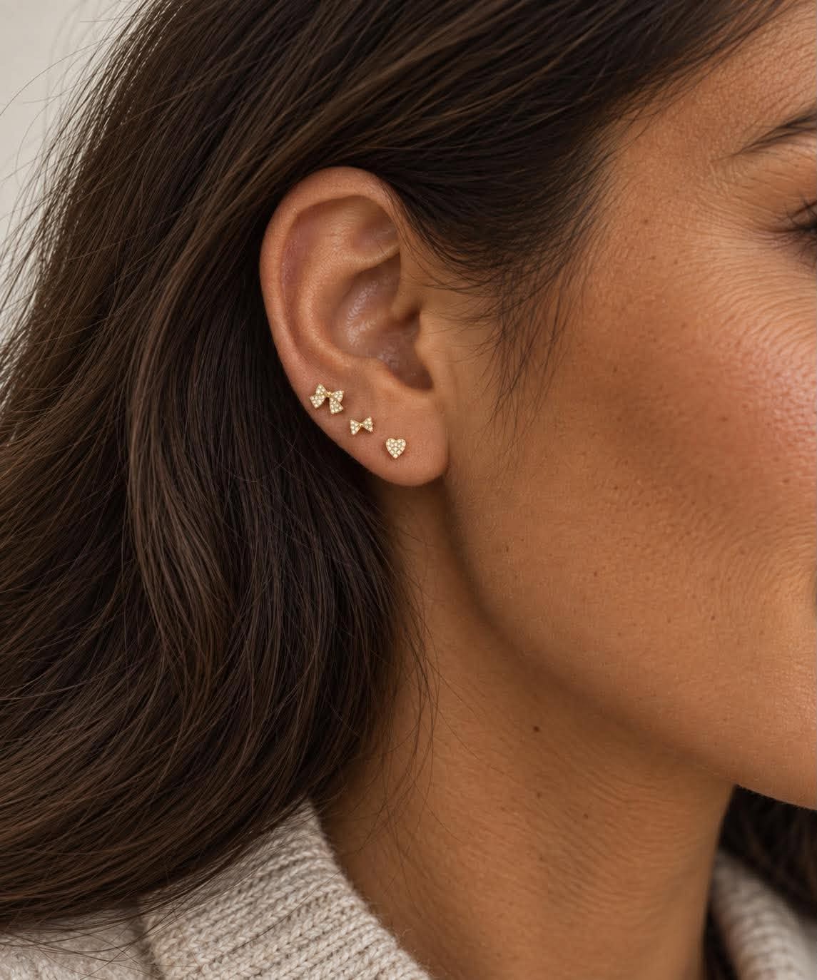 Mixdoos met 6 oorbellen - Samira 18k verguld