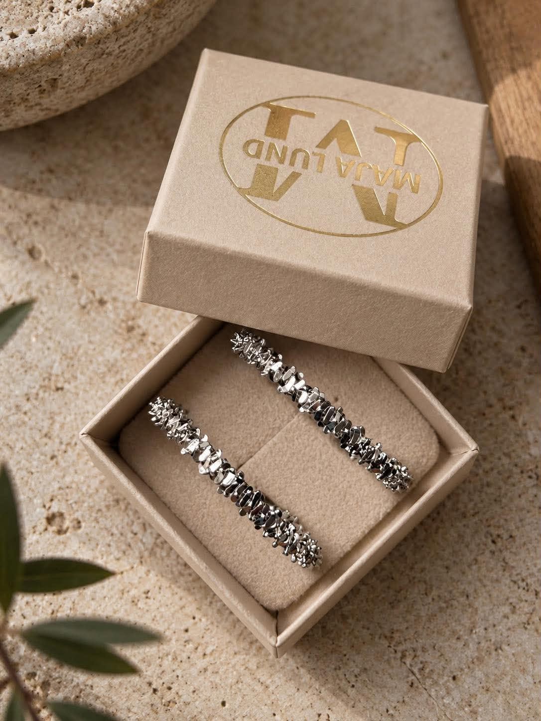 Oorbellen INA Hoops Small - zilver verguld